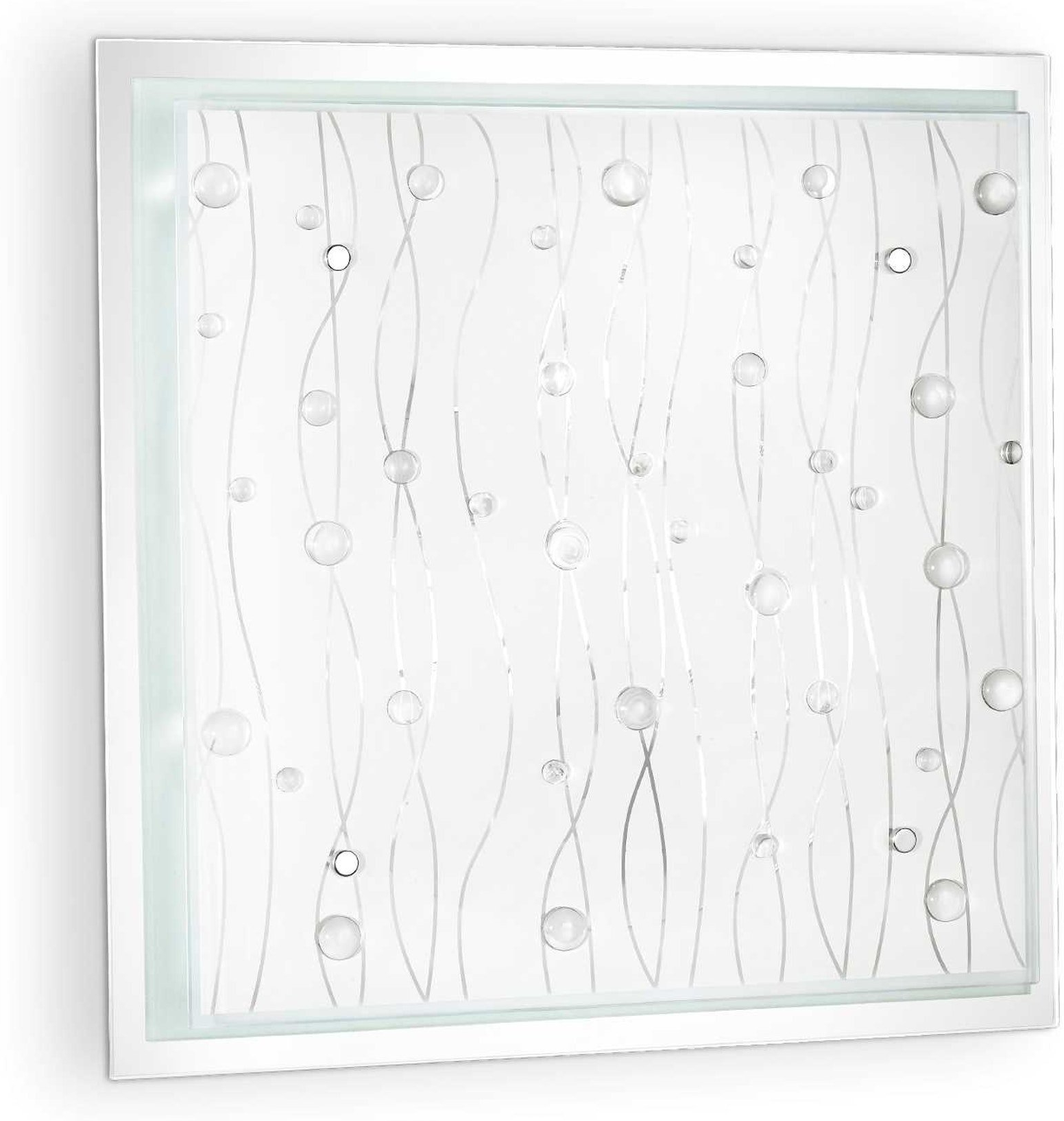 Elegant Væglampe Ideal Lux Ocean i Metal og Glas