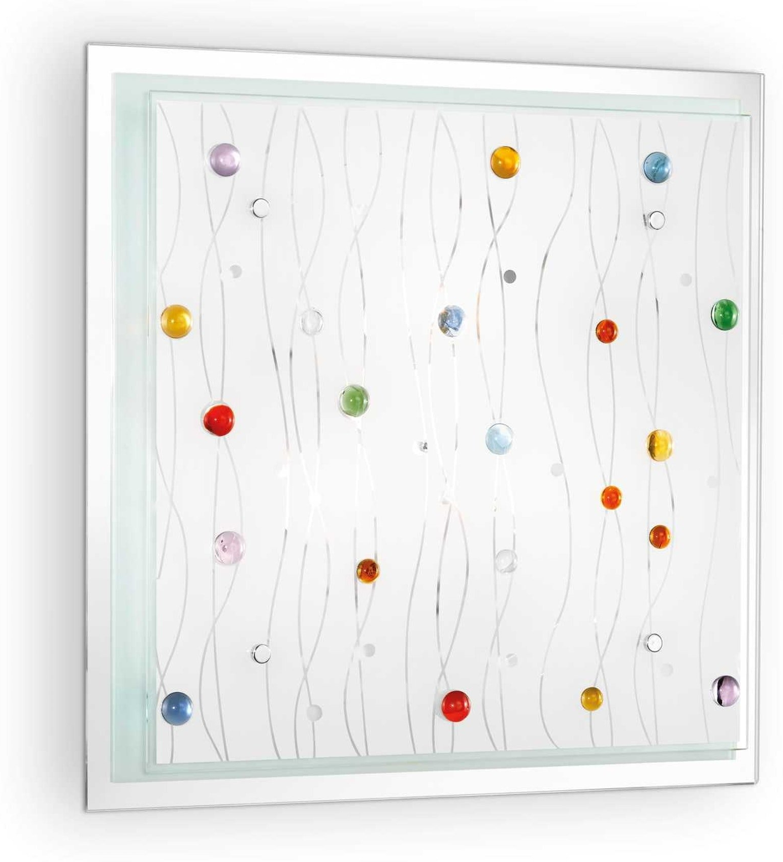 Stilfuld Væglampe Ideal Lux Ocean med Flerfarvet Glas