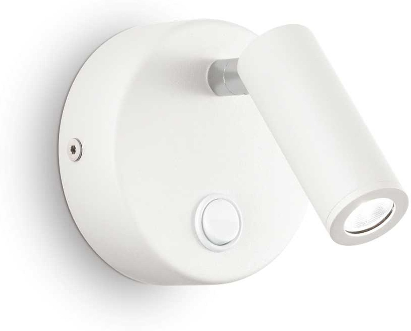 Væglampe Ideal Lux Page Led Hvid Metallisk Finish ø9   13 Cm