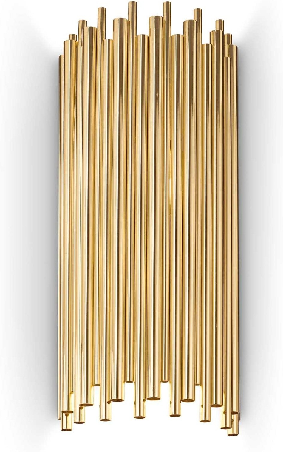 Væglampe Ideal Lux Pan   Guldbelagt Metal Med 2xe14 Fatning H58xb17xl25 Cm