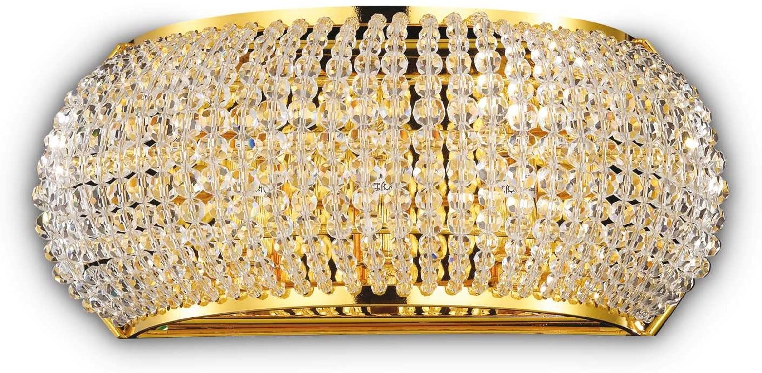 Væglampe i Guld med Krystalperler - Elegance til Hjemmet