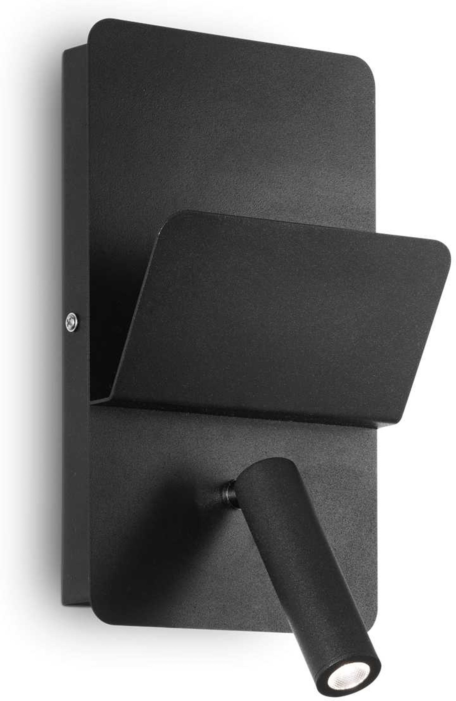 Elegant væglampe i sort metal med LED fra Ideal Lux