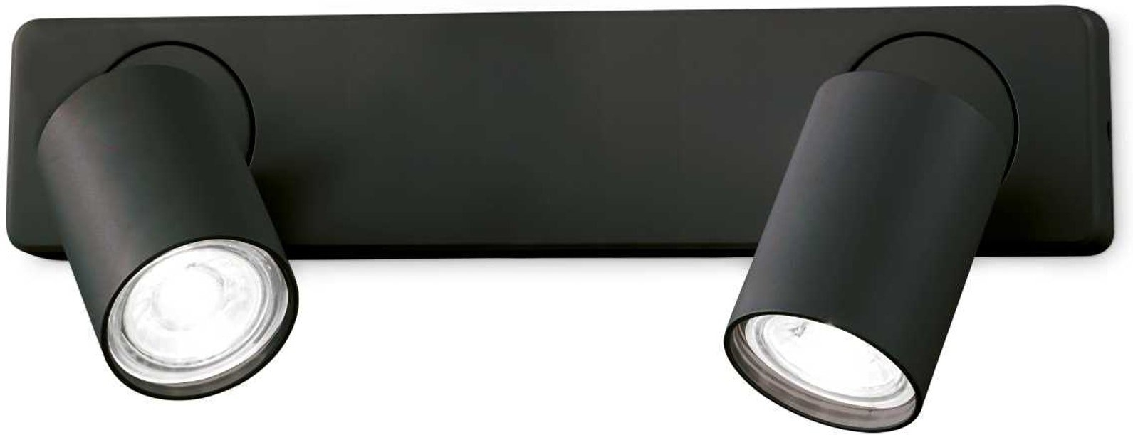 Væglampe Ideal Lux Rudy  -pak Sort Pulverlakeret Aluminium Med Justerbar Gu10-lysdiffusor
