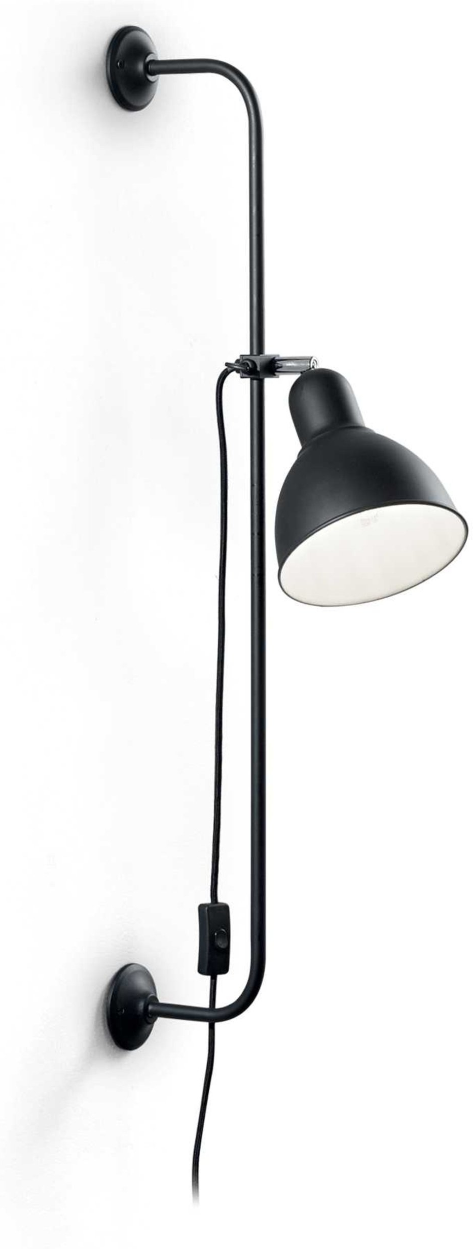 Elegant Sort Væglampe fra Ideal Lux til Indendørs Belysning