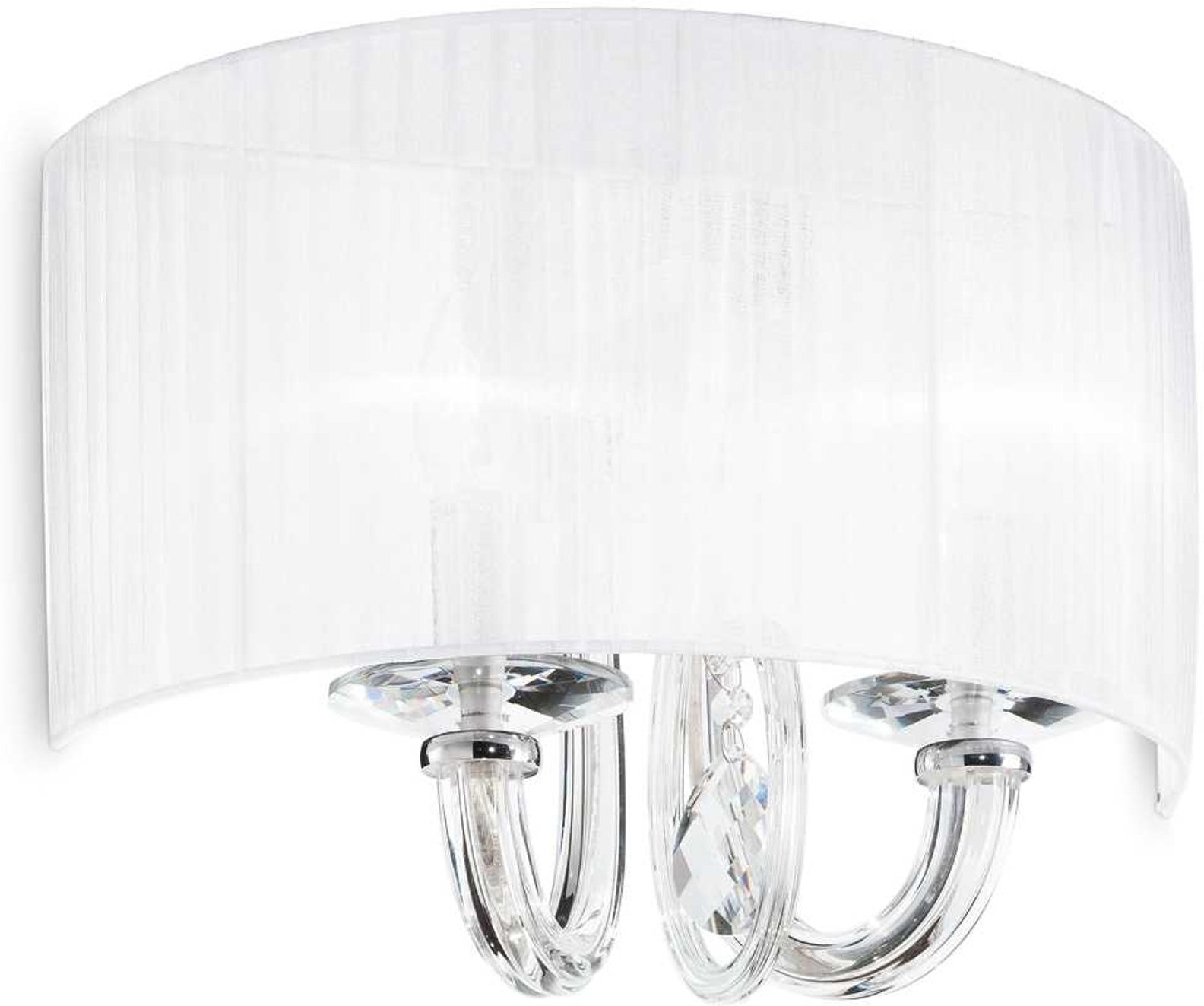 Elegant væglampe i hvid og krom fra Ideal Lux