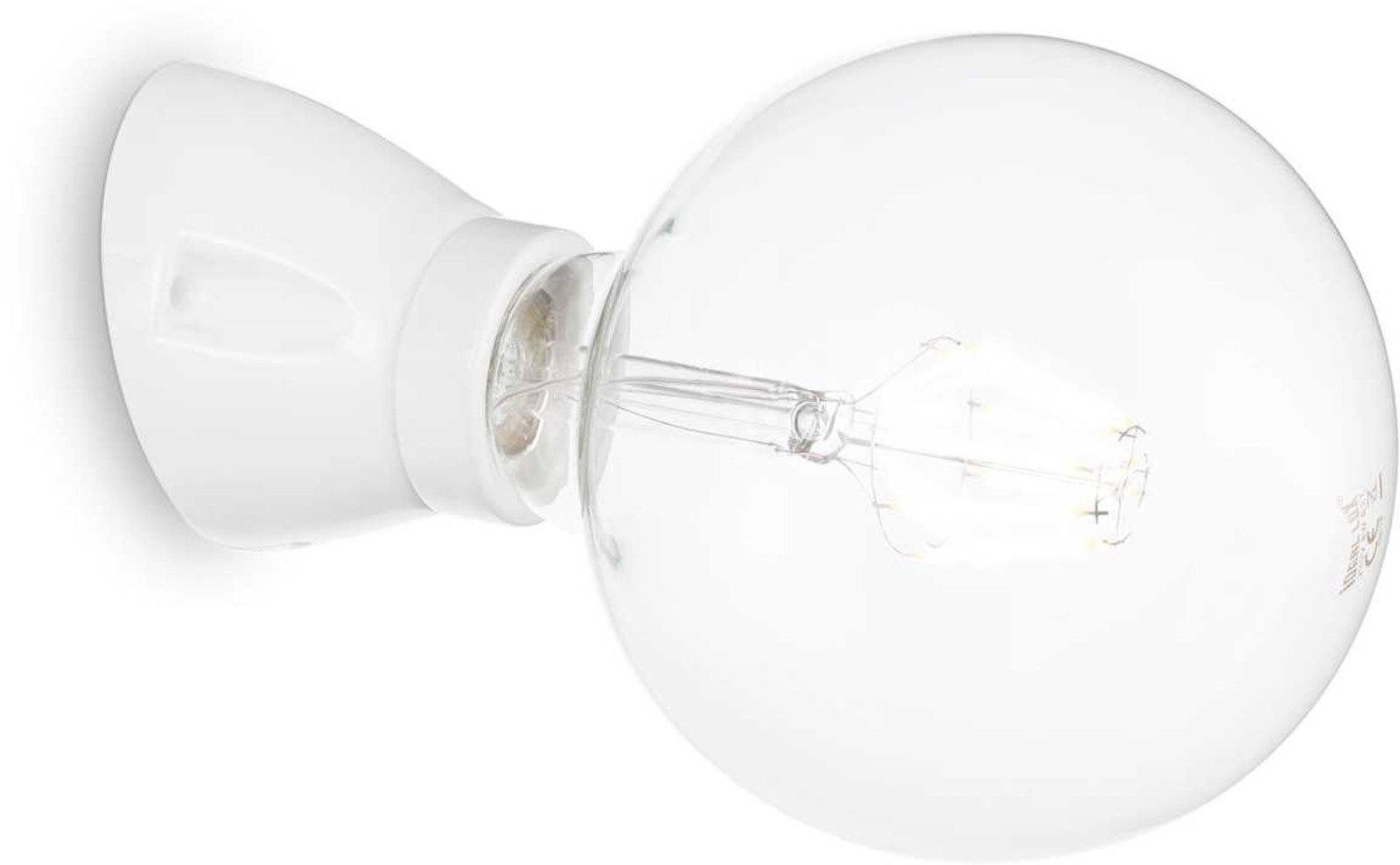 Elegant Væglampe i Hvid Keramik fra Ideal Lux - Moderne Design