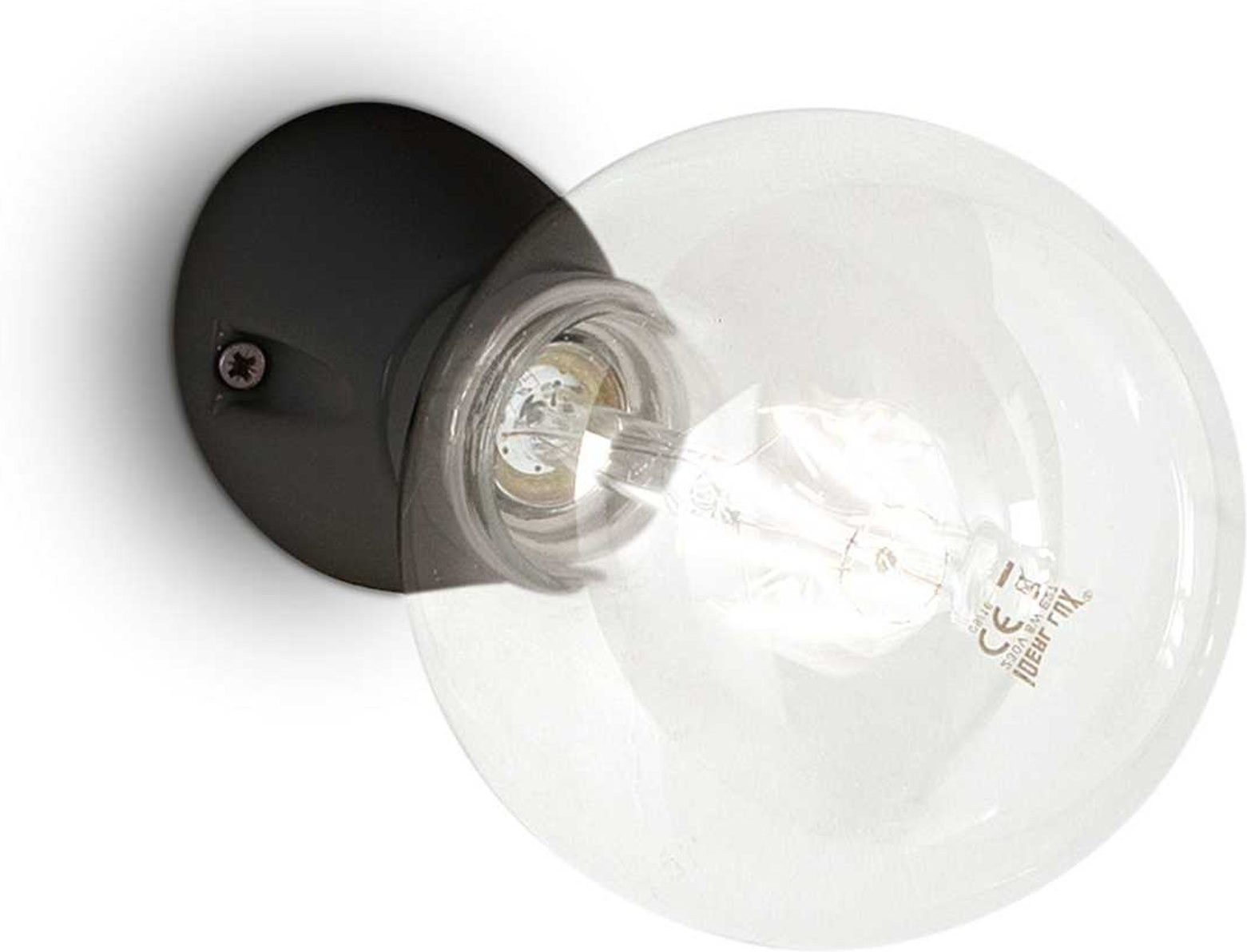 Elegant væglampe i sort keramik fra Ideal Lux