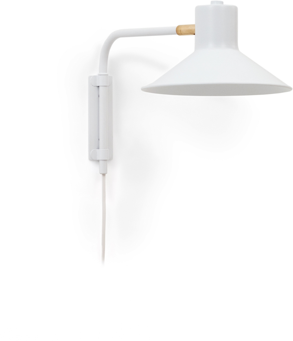 Væglampe Kave Home Plass Justerbar Hvid Pulverlakeret Stål 24ã 36 Cm Nordisk Design