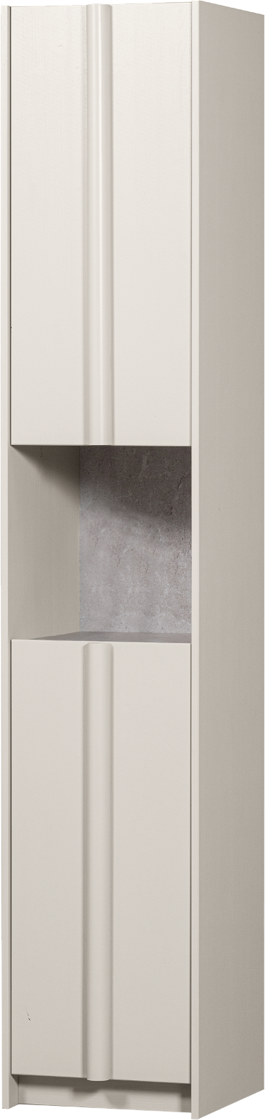 Vægskab Woood Basu Mat Grå Fsc-fyrretræ H210ã B40ã D42 Cm Minimalistisk Opbevaringsskab