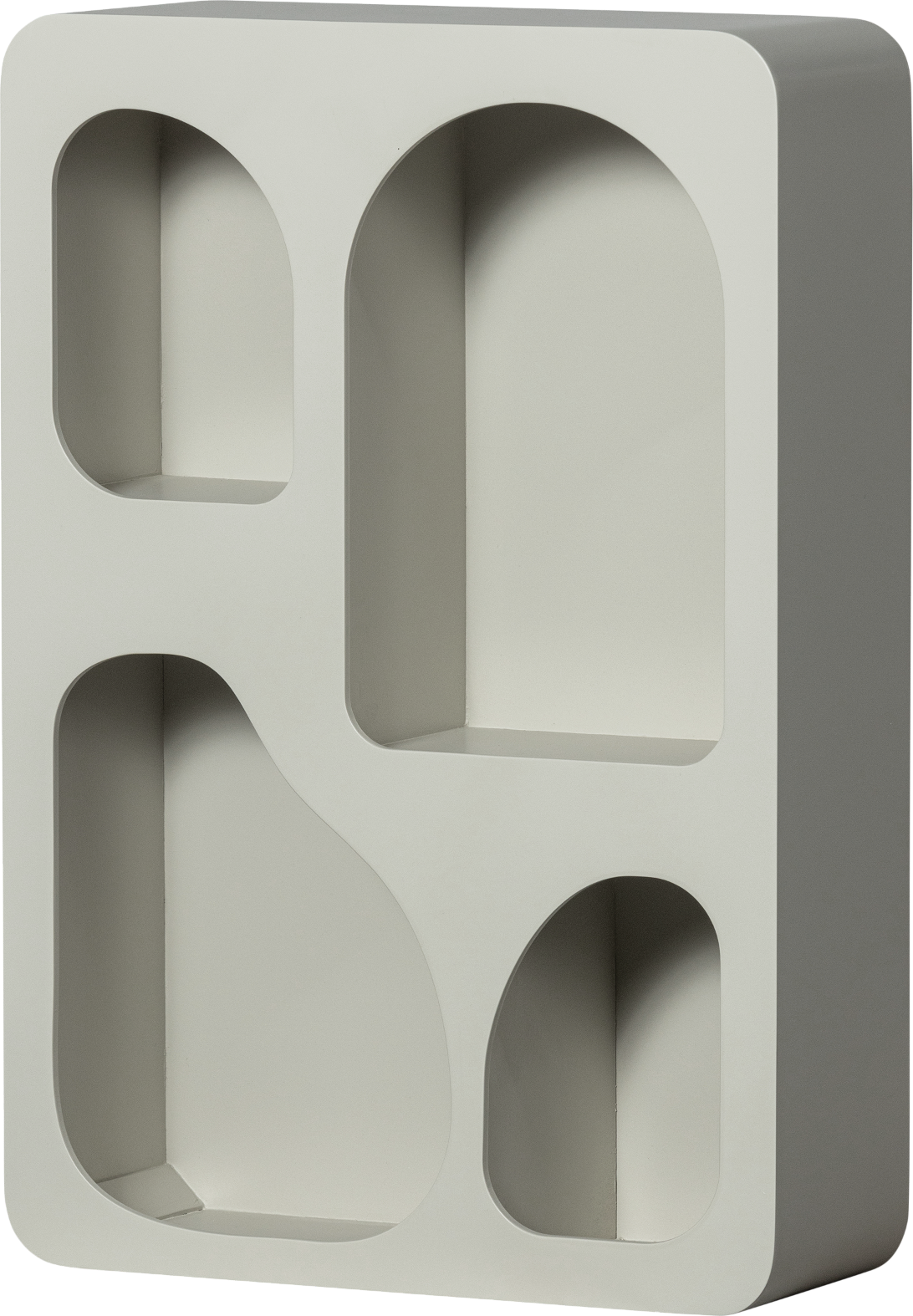 Vægskab Woood Brisa Collection   Grå Mdf Med Organiske Rum 59x40x15 Cm