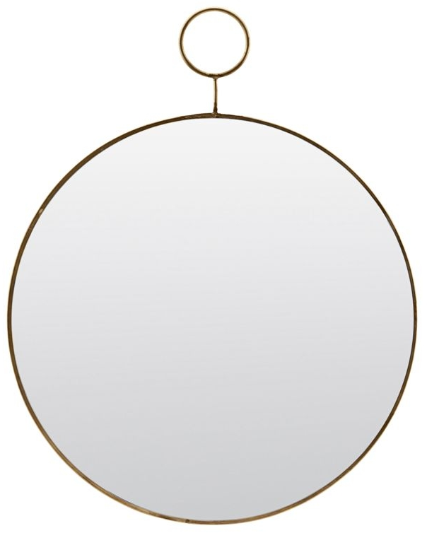 Elegant Vægspejl Loop med Messingramme - 32 cm