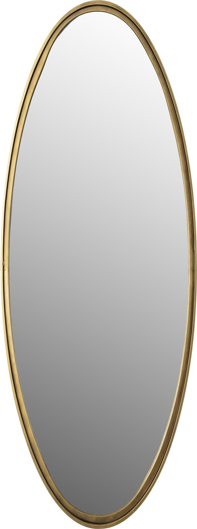 Vægspejl Studio White Matz Ovalt Guld Jern 60   160 Cm