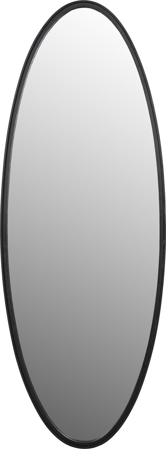 Vægspejl Studio White Matz Ovalt Sort Jern 160   60 Cm