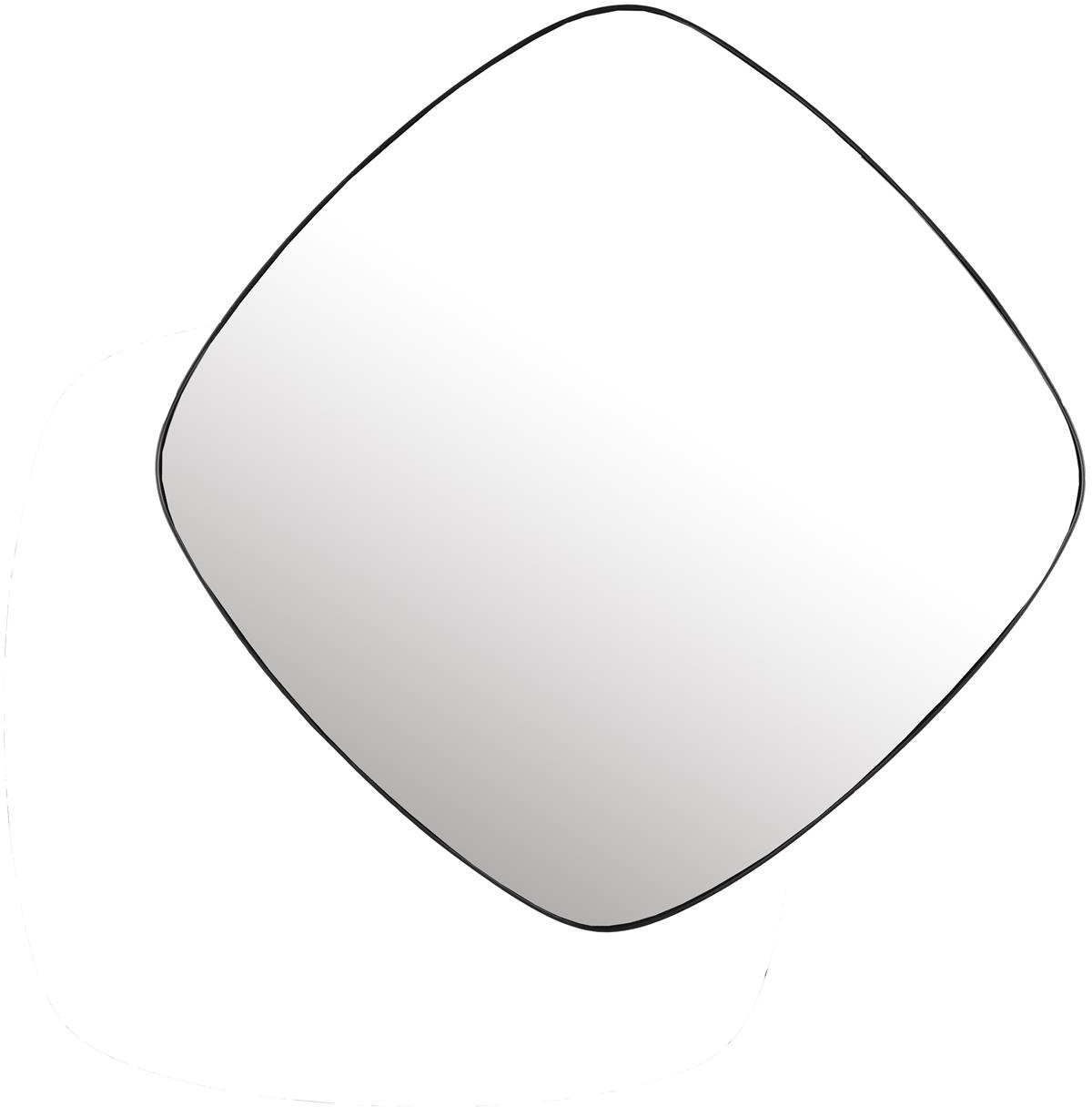 Vægspejl Studio White Mila Asymmetrisk Sort Metal ø50 Cm