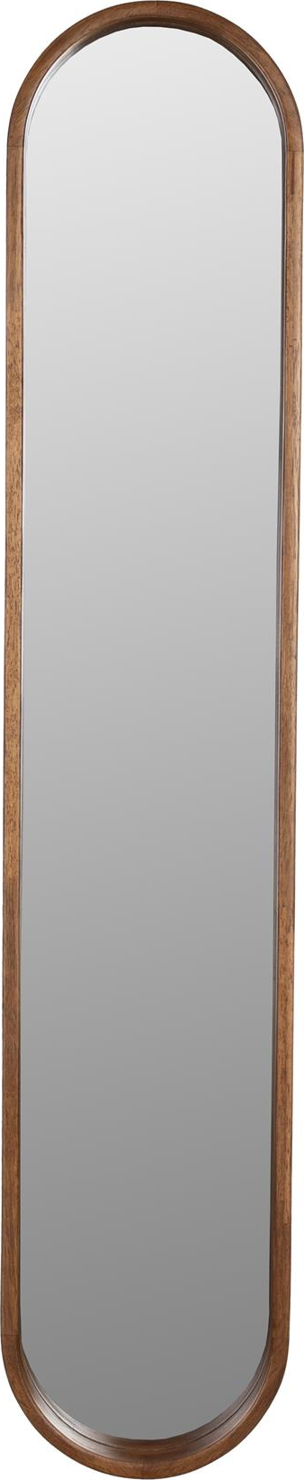 Vægspejl Studio White Nyko Ovalt Gummitræ Mørk Natur 120x24 Cm