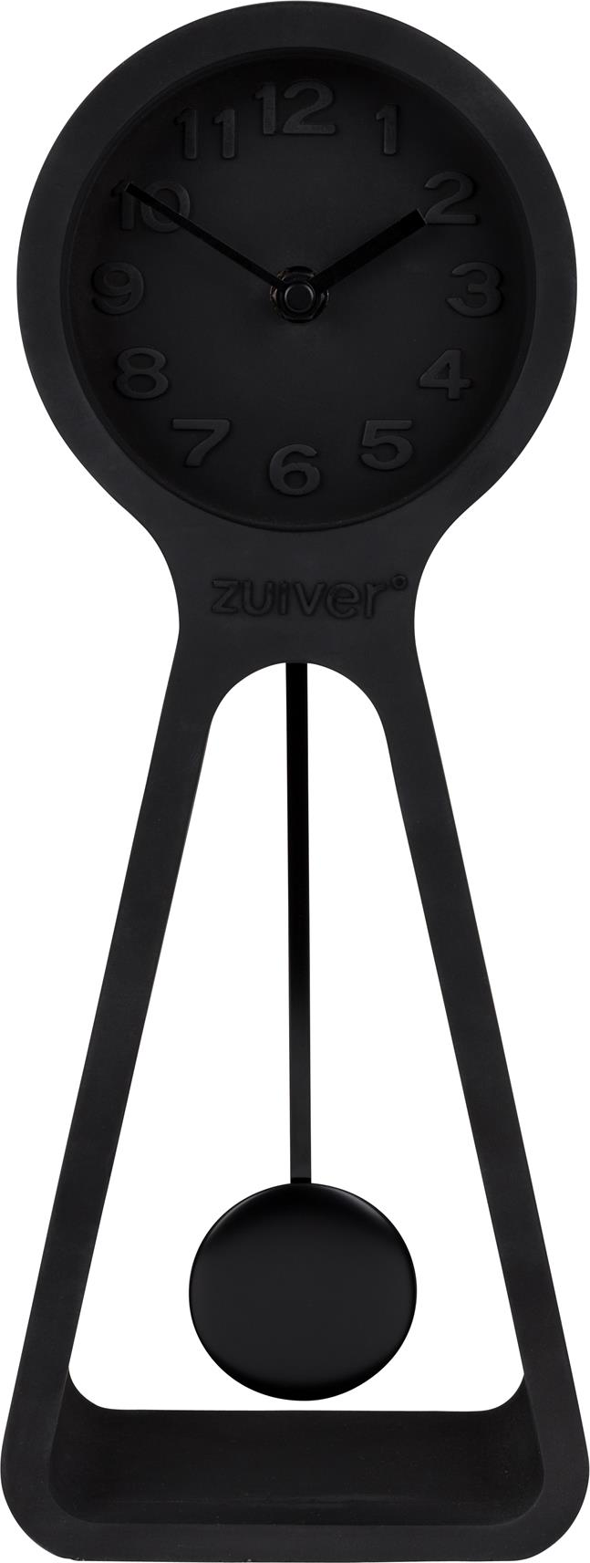 Beton Vægur Zuiver Time - Kulsort, Stille Drift, 38 cm