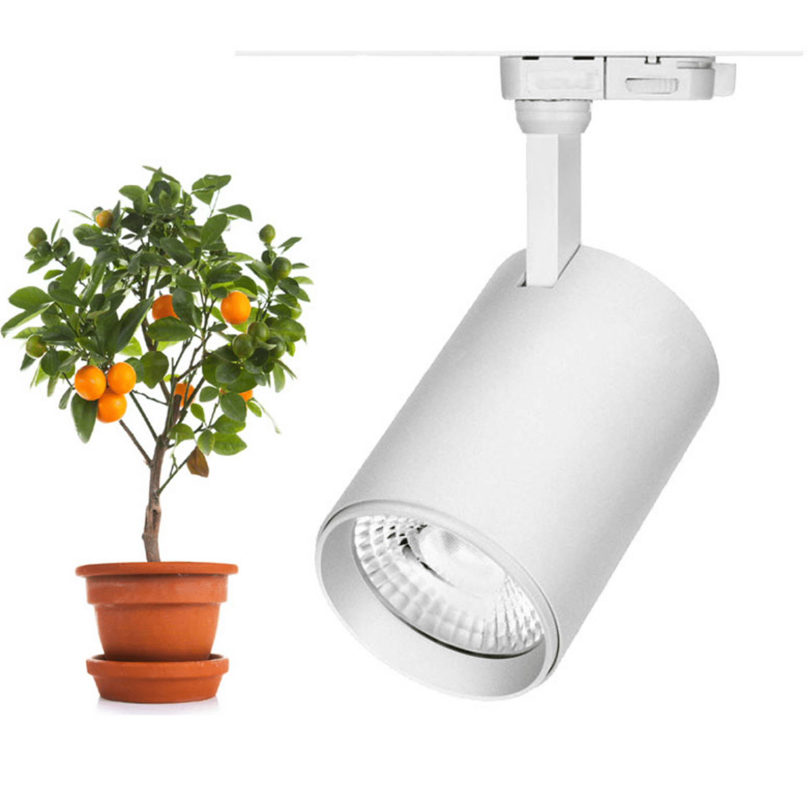 Vækstlampe Til Skinne Og Som Loftspot 40watt Hvid