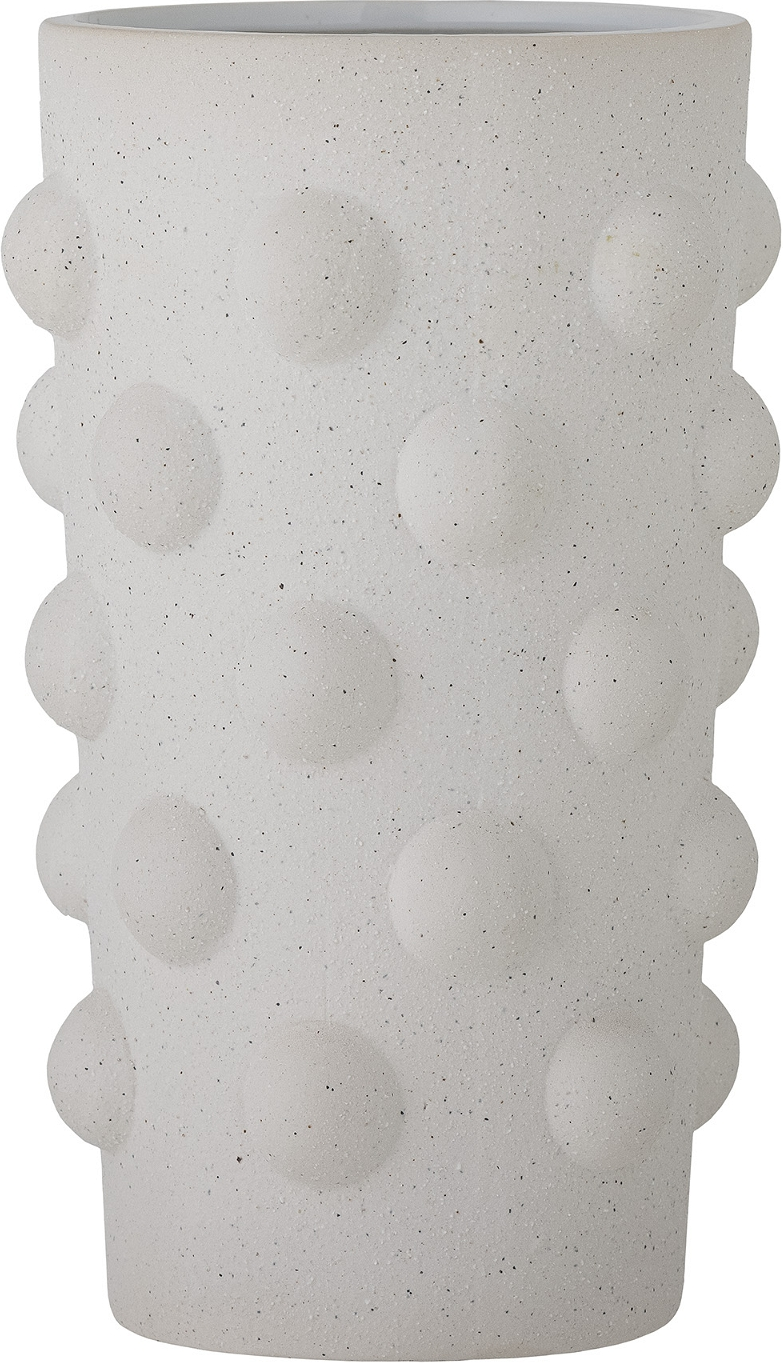 Vase Bloomingville Artan Hvidt Stentøj ø16 Cm   H24   Cm