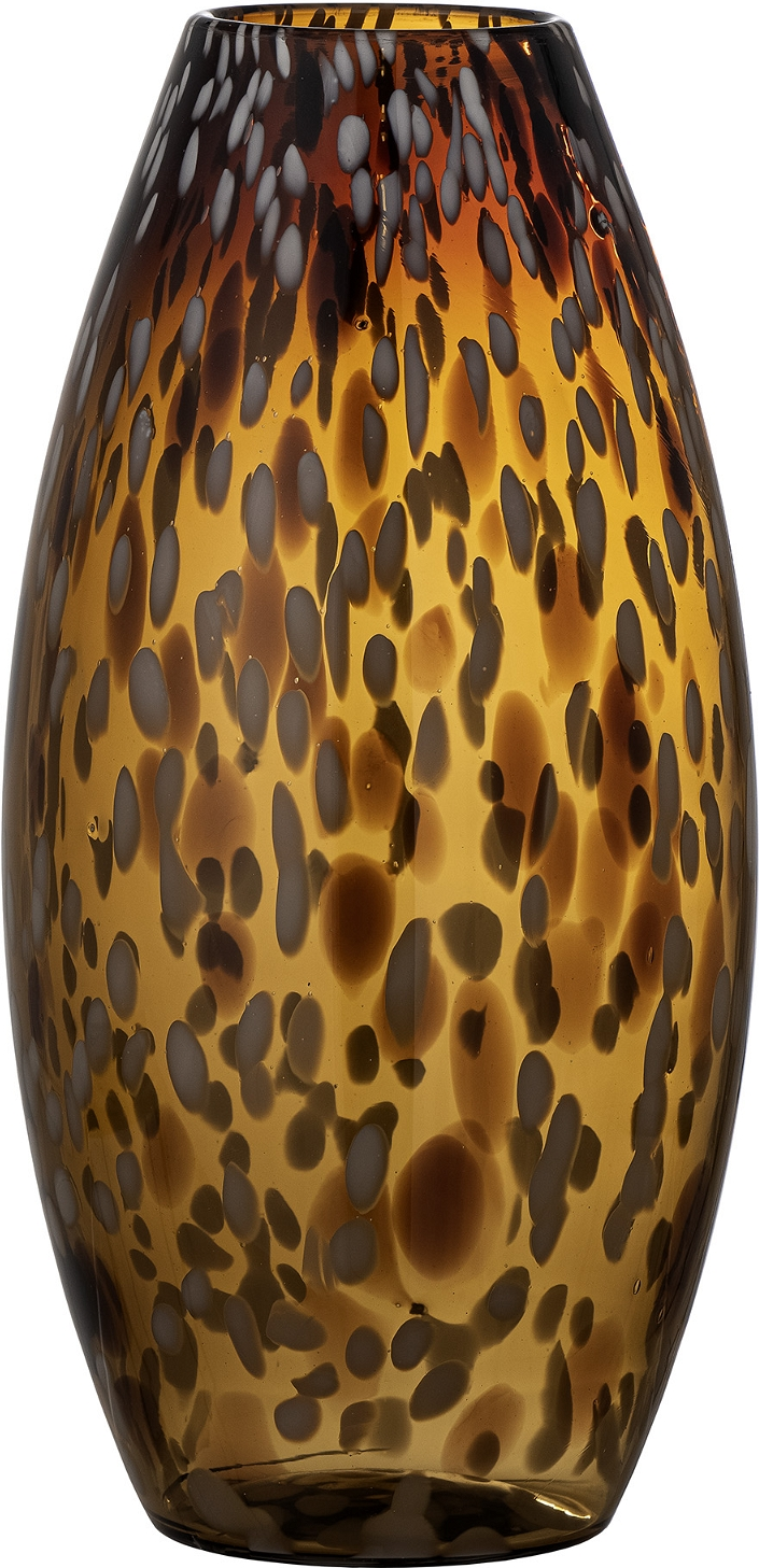 Vase Bloomingville Daraz Opaliserende Glas Brun ø17   H32 Cm