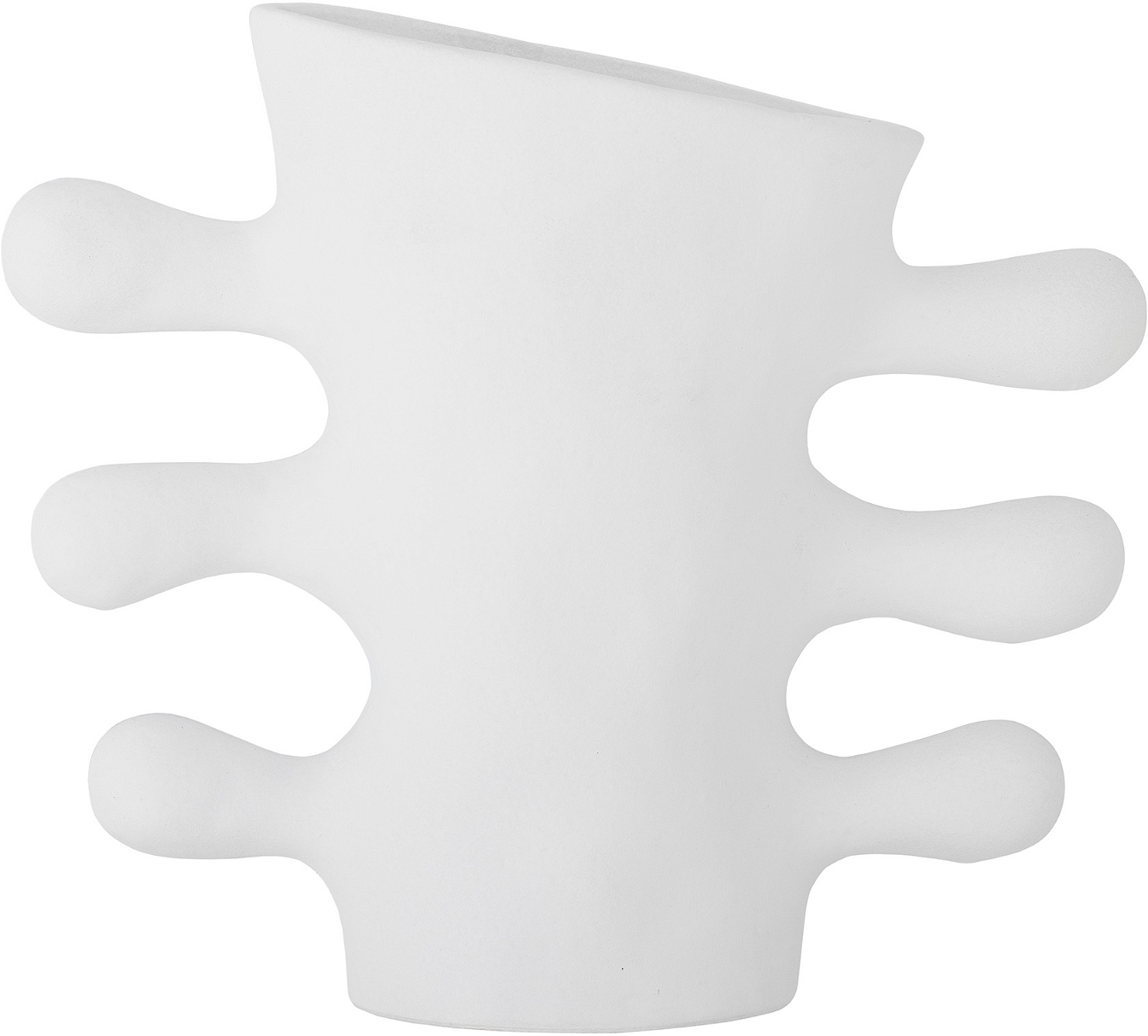 Vase Bloomingville Pernilla Hvid Stentøj - Elegant Dekorativt Element