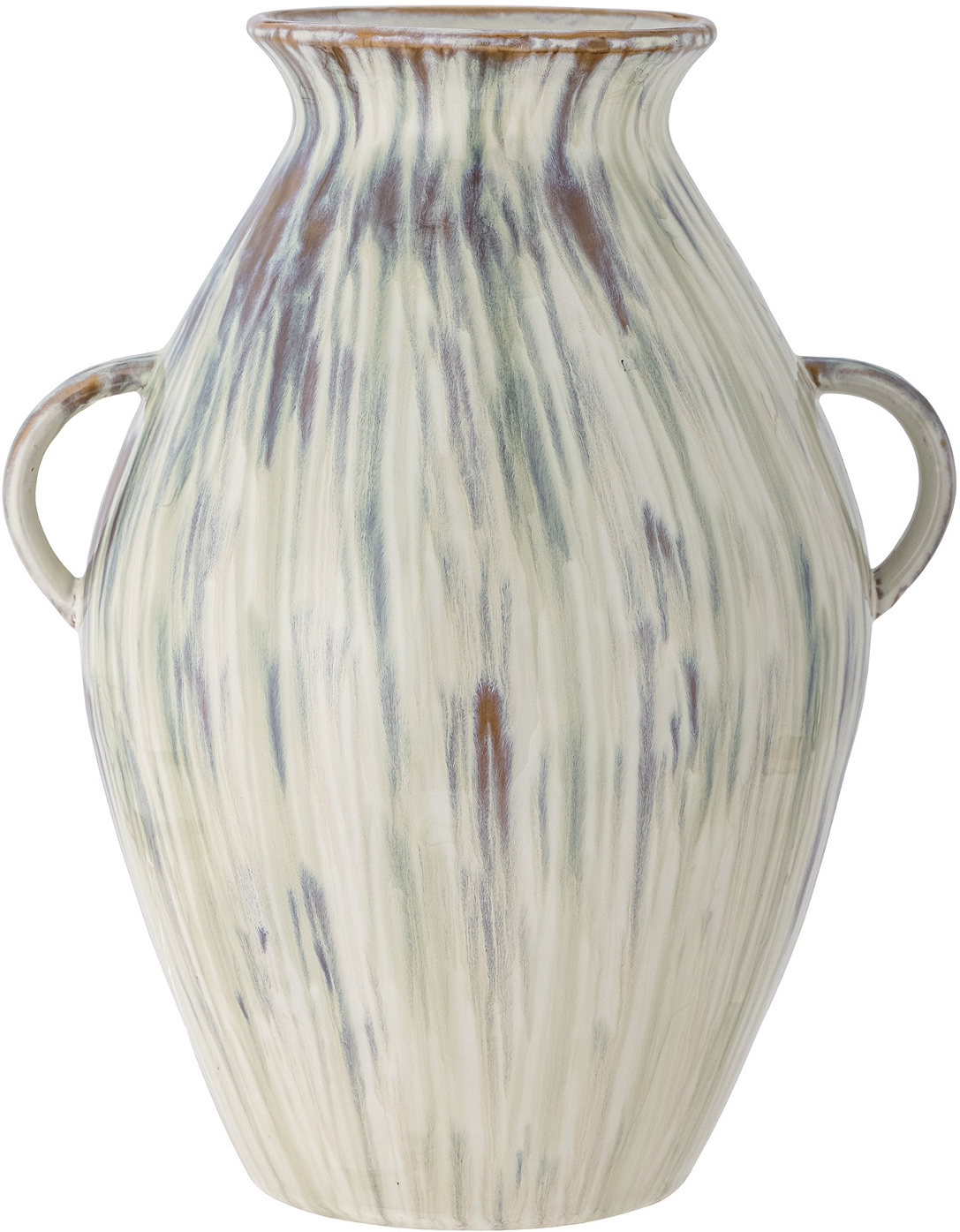 Vase Bloomingville Sanella Grøn Stentøj med Håndtag