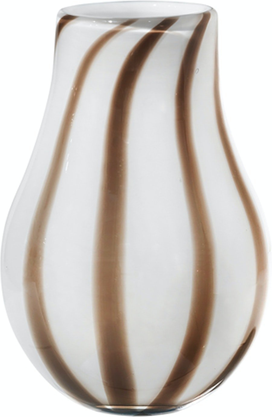Elegant grå glasvase fra Broste Copenhagen - Ada Stripe