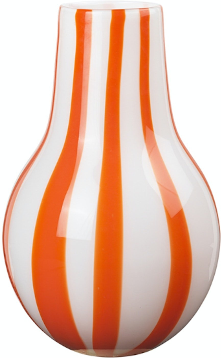 Elegant orange glasvase fra Broste Copenhagen - Unik design