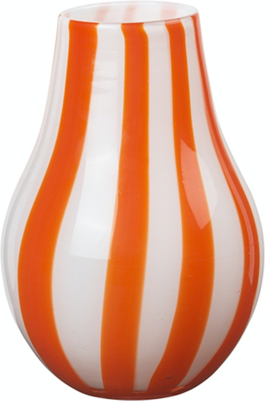 Elegant Orange Glasvase - Ada Stripe fra Broste Copenhagen