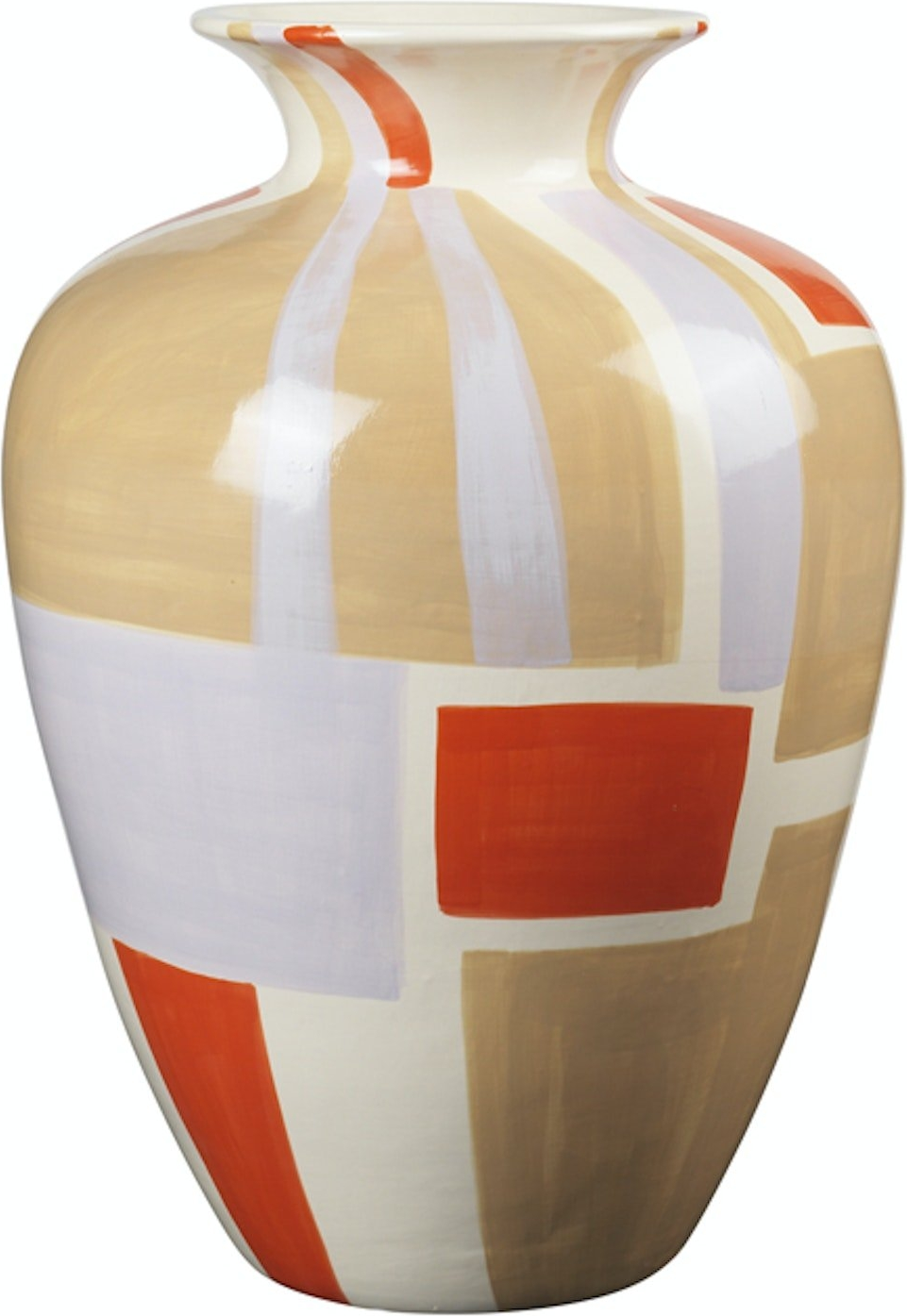 Geometrisk Håndmalet Vase fra Broste Copenhagen – Dana