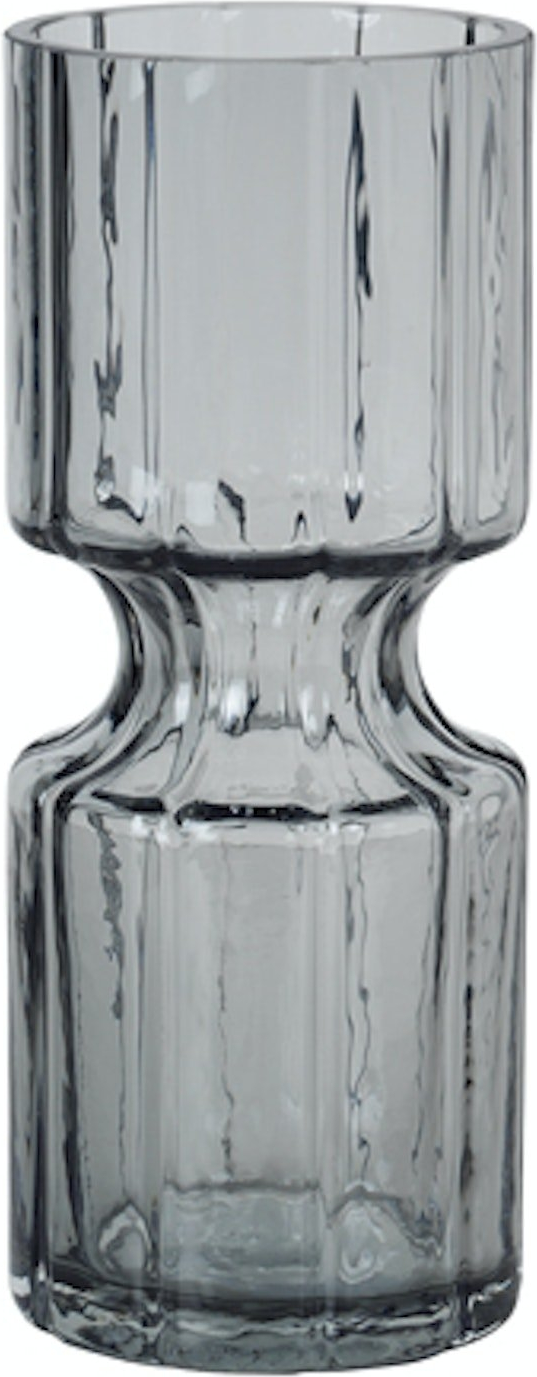 Elegant Mørk Grå Vase i Mundblæst Glas fra Broste Copenhagen