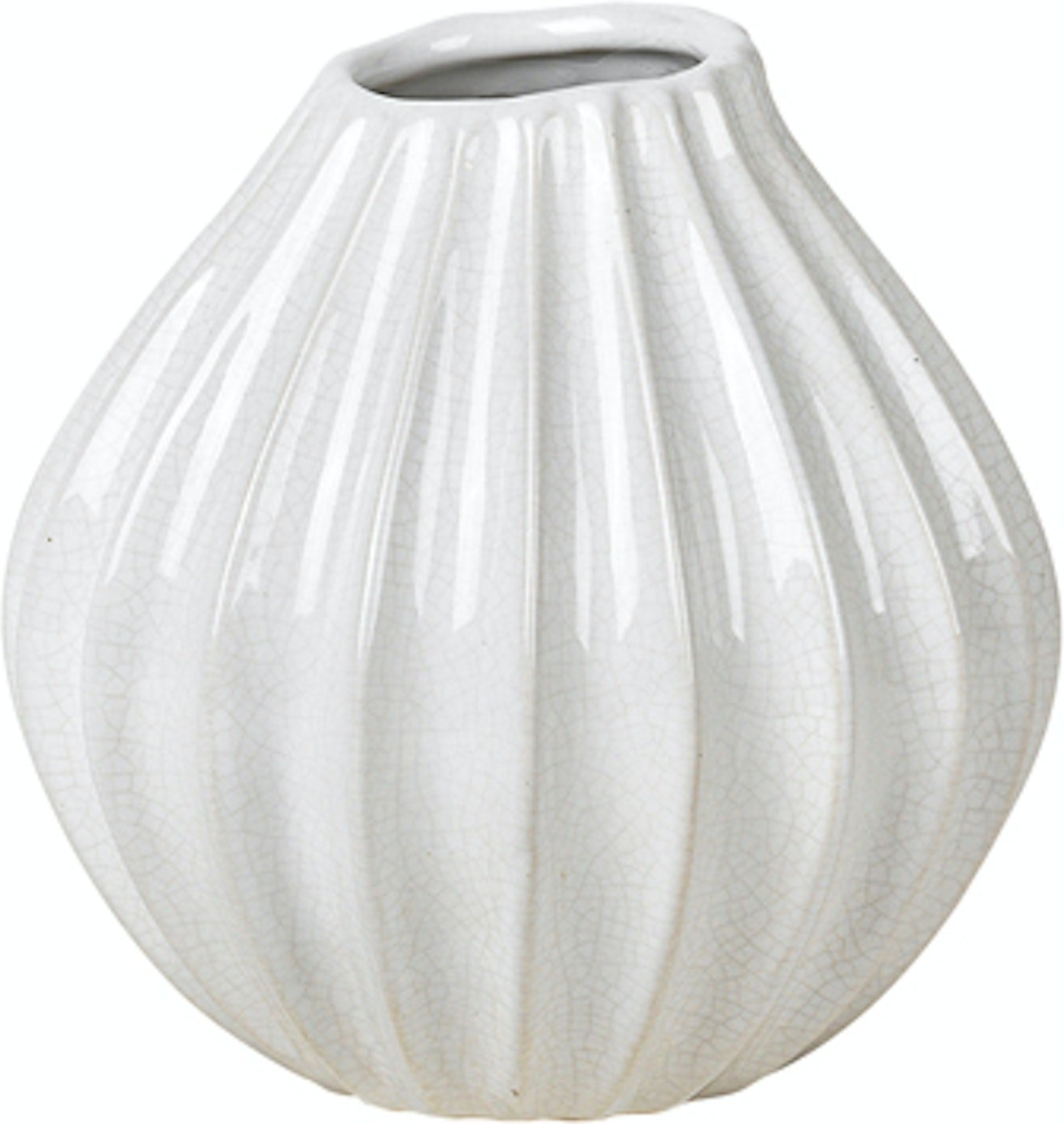 Elegant Hvid Keramik Vase fra Broste Copenhagen