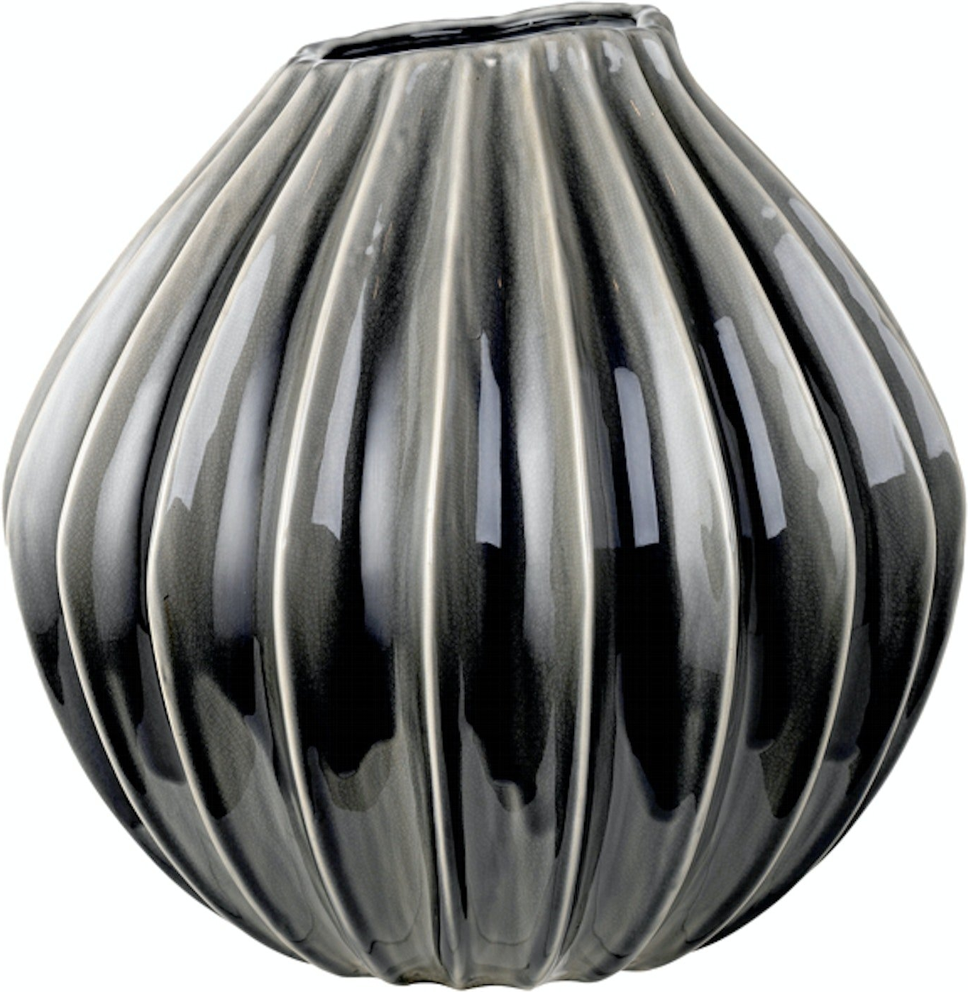 Elegant Sort Keramikvase fra Broste Copenhagen - 40 cm