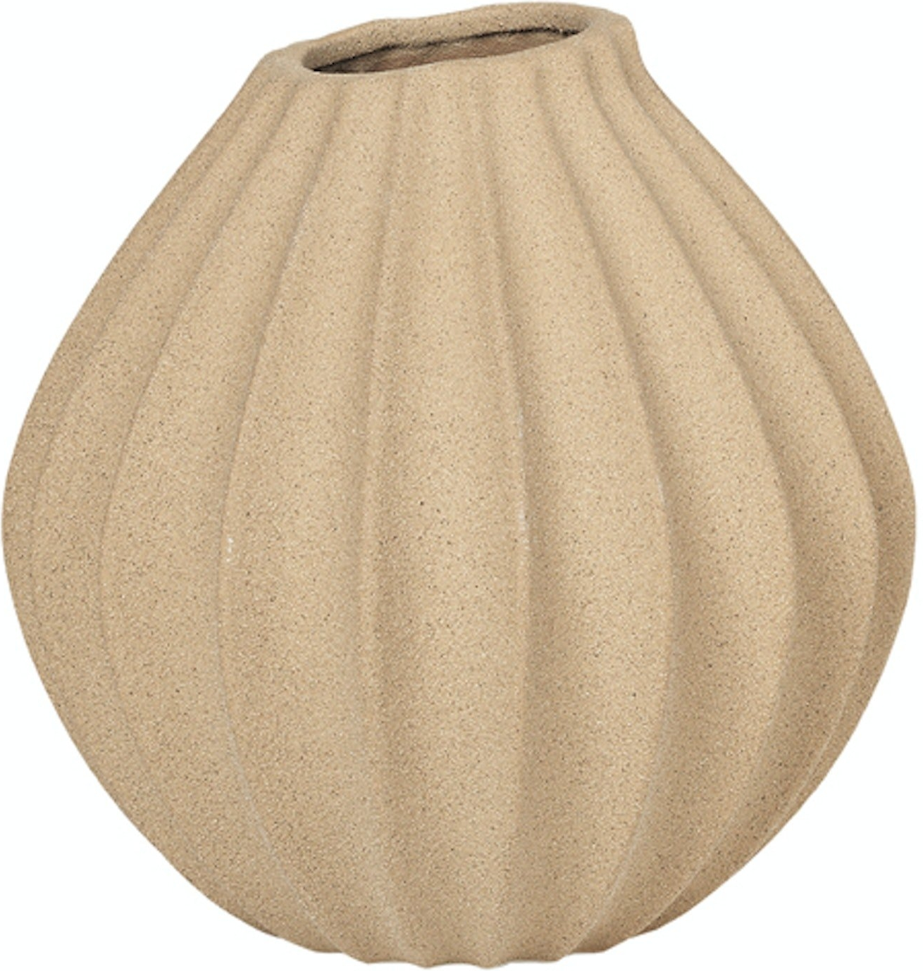 Bred Orange Keramisk Vase fra Broste Copenhagen - Must-Have!
