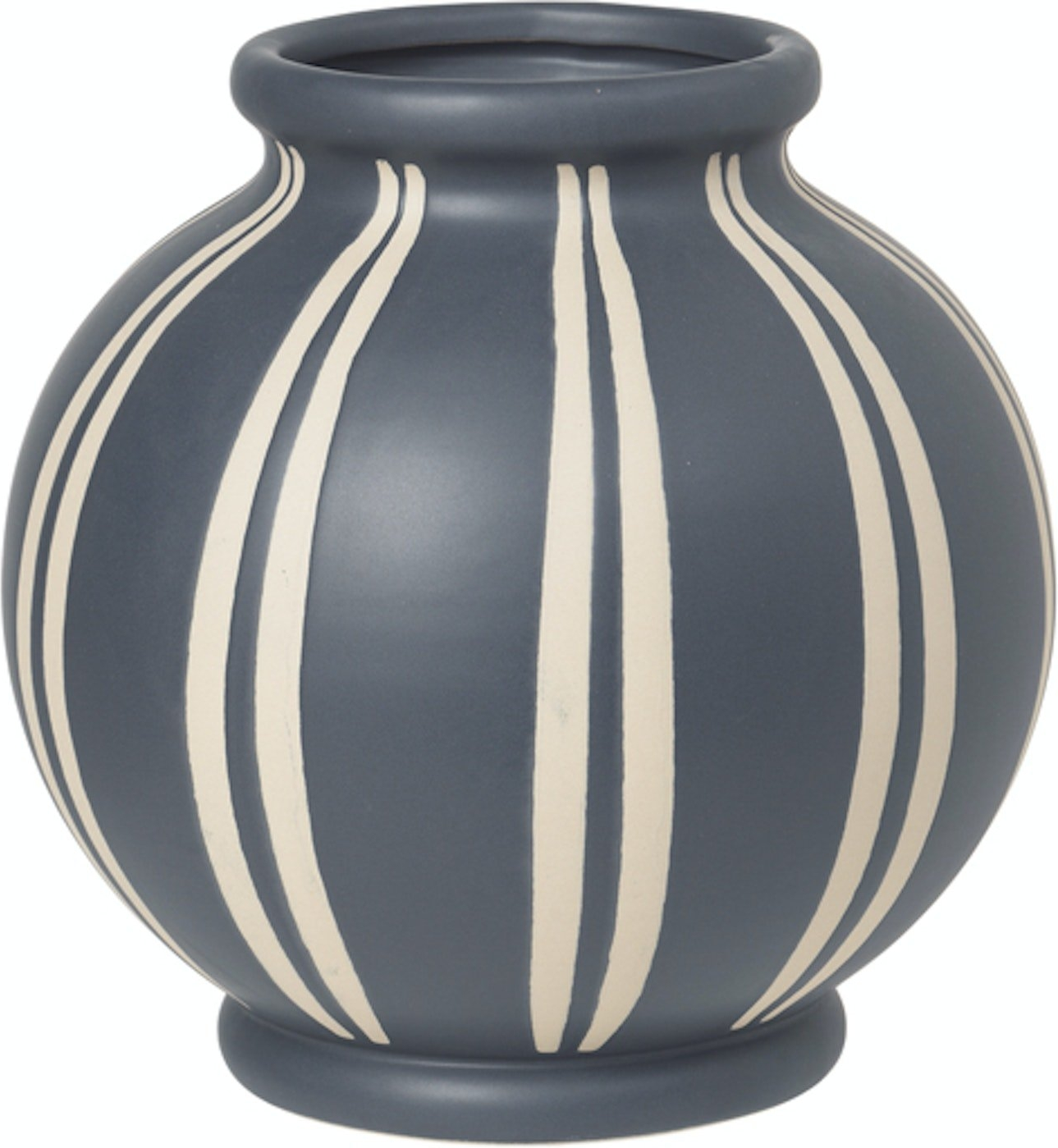 Vase i keramik fra Broste Copenhagen – Blå Hvid Ø24 cm