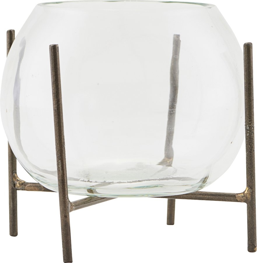 Elegant Glasvase med Metalramme fra House Doctor
