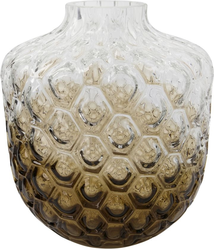Vase House Doctor Art Deco Brun Mundblæst Glas ø24   31 Cm Dekorationsvase