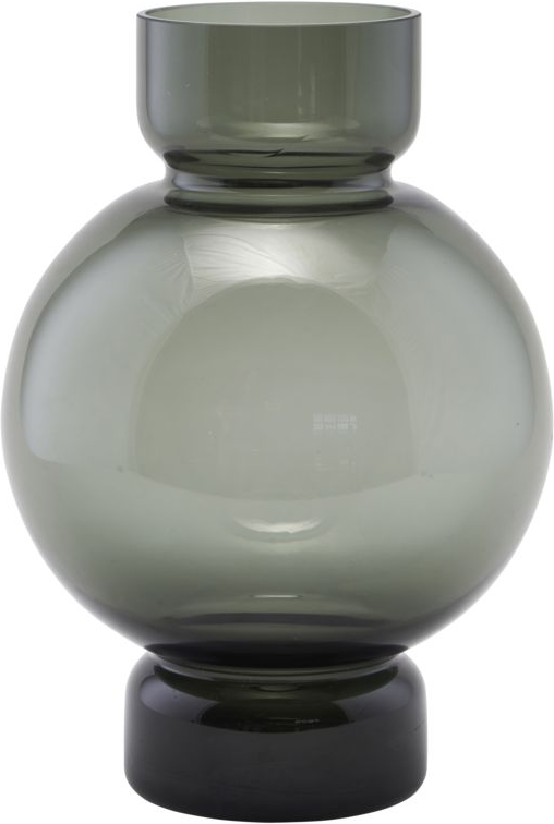 Vase House Doctor Bubble Grå Glas ø17     H25 Cm