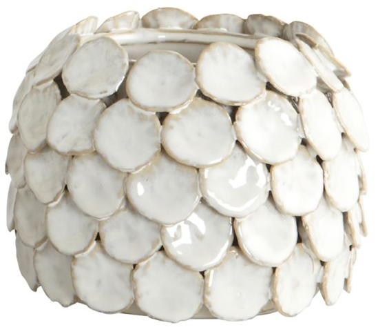 Vase House Doctor Dot Hvid Fajance Med 3d-dots ø15   H10 Cm