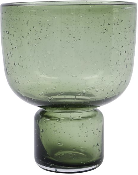 Vase House Doctor Farida Olivengrøn Glas ø17   H20 Cm