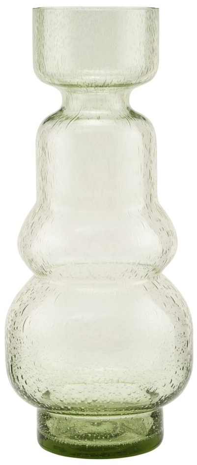 Vase House Doctor Organi Glas Lysegrøn ø11   H26 Cm Skulpturel Dekorationsvase
