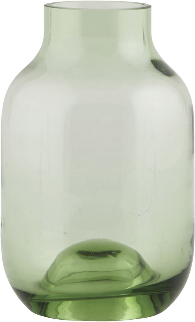 Vase House Doctor Shaped Grøn Glas Blomstervase ø9   H14 Cm