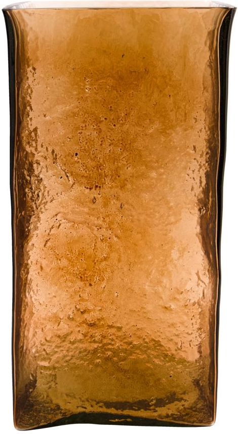 Vase House Doctor Square Amber Glas 30   16   16 Cm