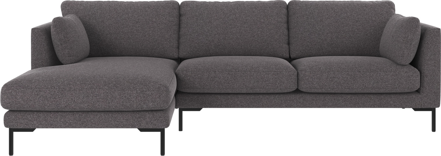 Venstrevendt Chaiselongsofa Corwin i Mørkegrå Stil