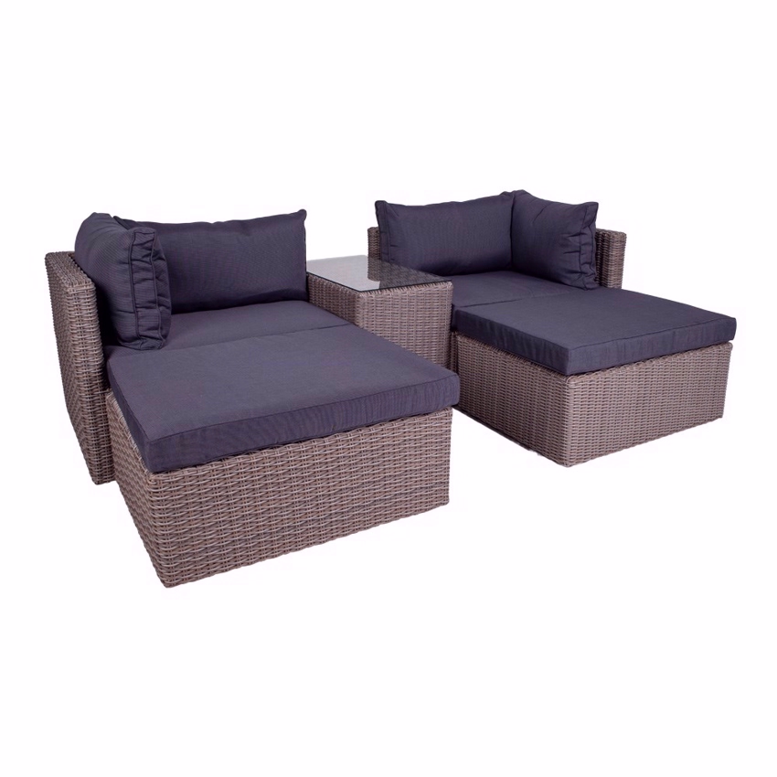 Vinnerup Havesofa i Grå Rattan - Komfort til Haven!