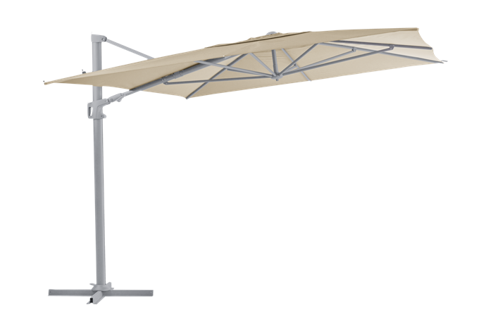 Vinovo Parasol 3x4m Khaki   Light Grey Diverse   Haveparasol Brafab Enggården Havemøbler