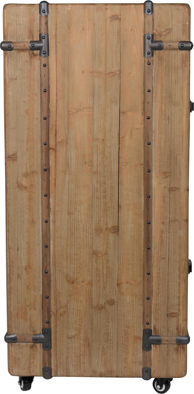 Vinskab Dutchbone Lico Nougat Grantræ Jern Med Skuffe H109   B50   D50 Cm Vinreol