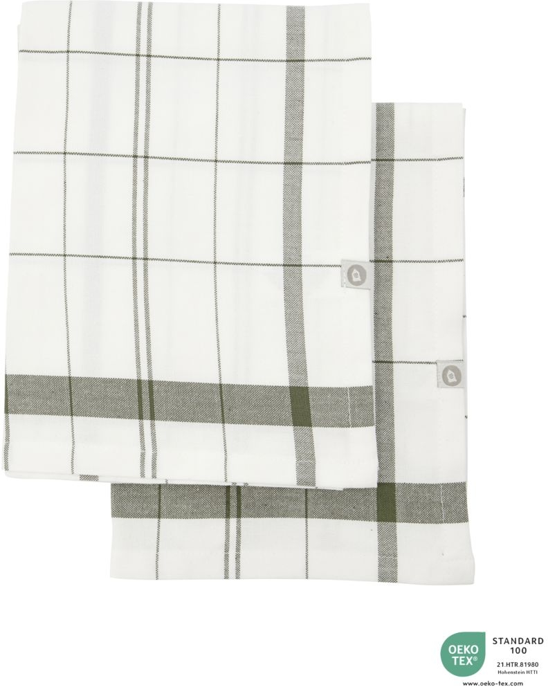 Viskestykker Opvaskeklude Sæt   Stk House Doctor Chef 55x75 Cm Grøn Bomuld Oeko-tex