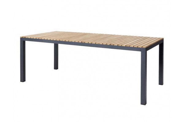 Vita Havebord 100x208 Cm Antracit Teak