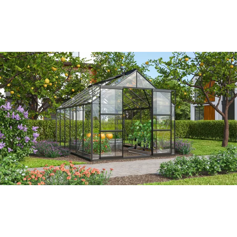 Vitavia Mars 9900 Sort Drivhus 3mm Delt Glas   Sokkel