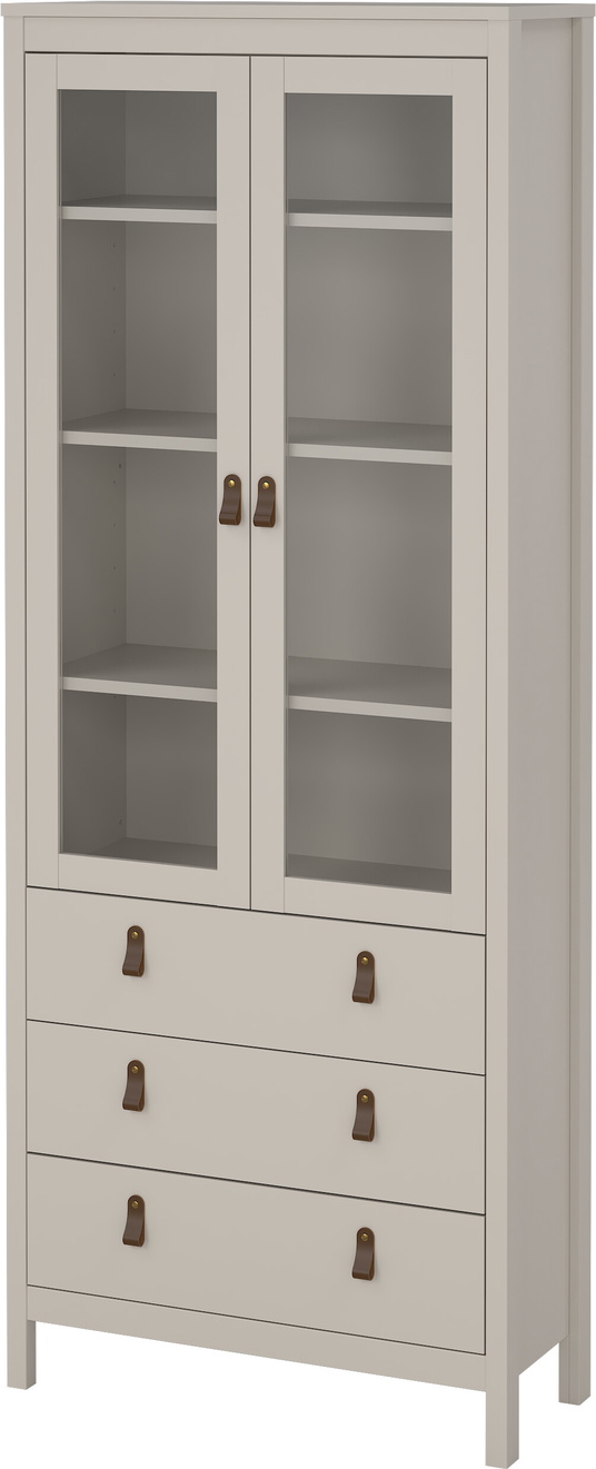 Vitrineskab Vesterholm Lunor  Kashmir    Glasdøre     Skuffer  H199   B78   D32   Cm  Fsc